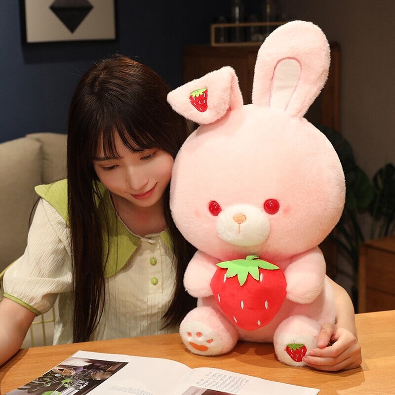 BowLift | Pink Strawberry Bunny Rabbit Plush