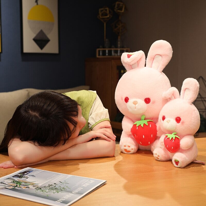 BowLift | Pink Strawberry Bunny Rabbit Plush