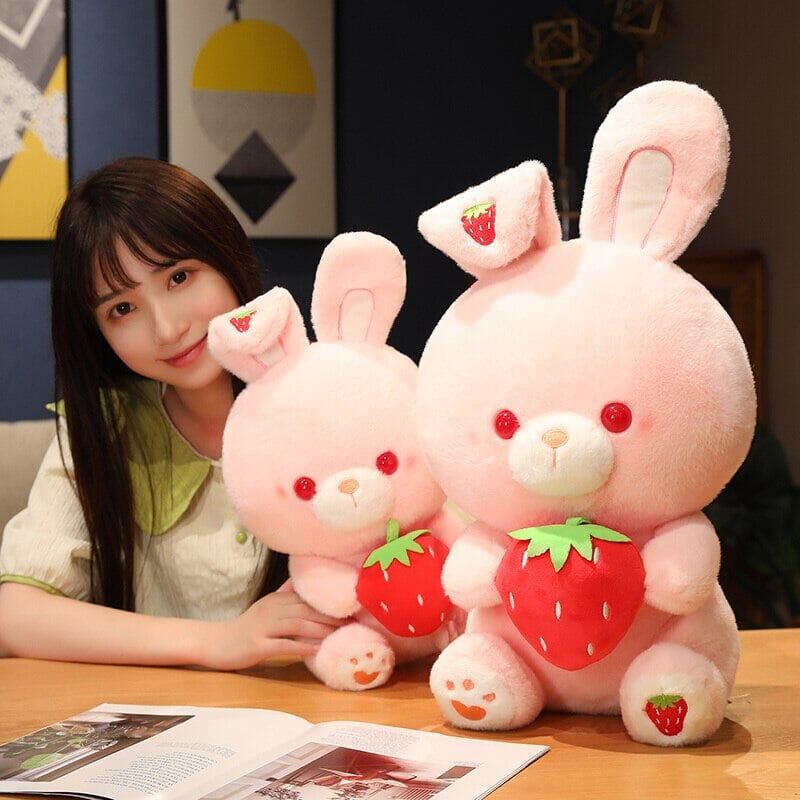 BowLift | Pink Strawberry Bunny Rabbit Plush