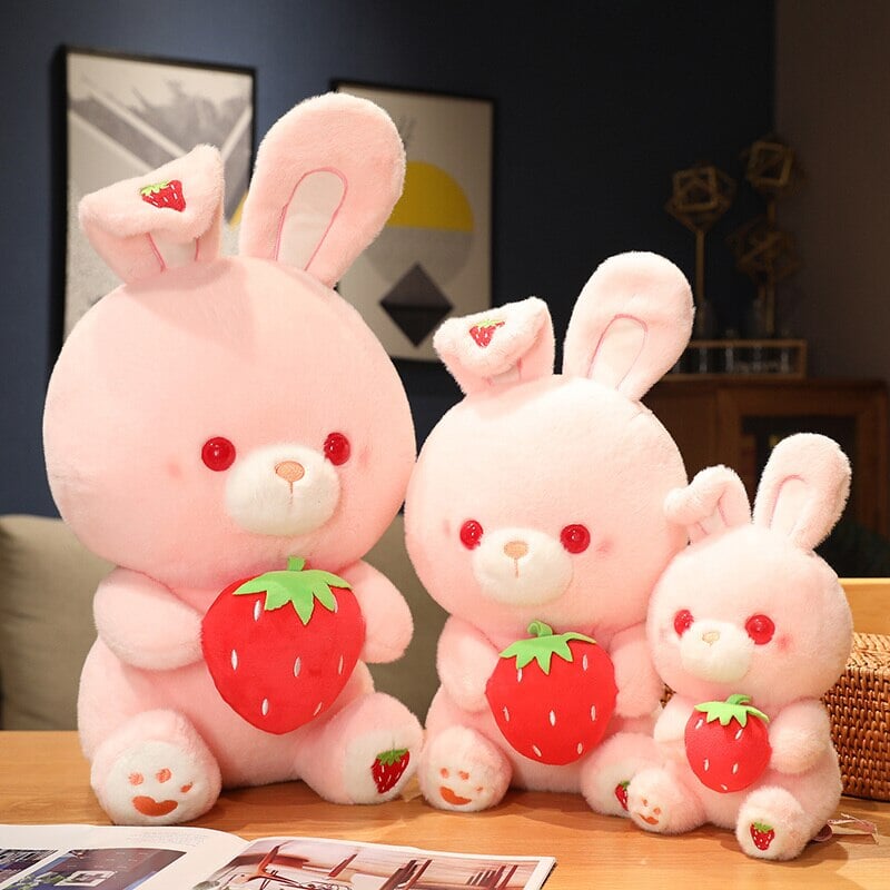 BowLift | Pink Strawberry Bunny Rabbit Plush