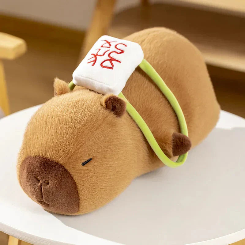BowLift | Sleepy Capybara with Mahjong Backpack Plushie