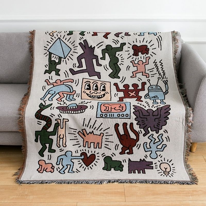 BowLift | Keith Haring Jigsaw Throw Blanket