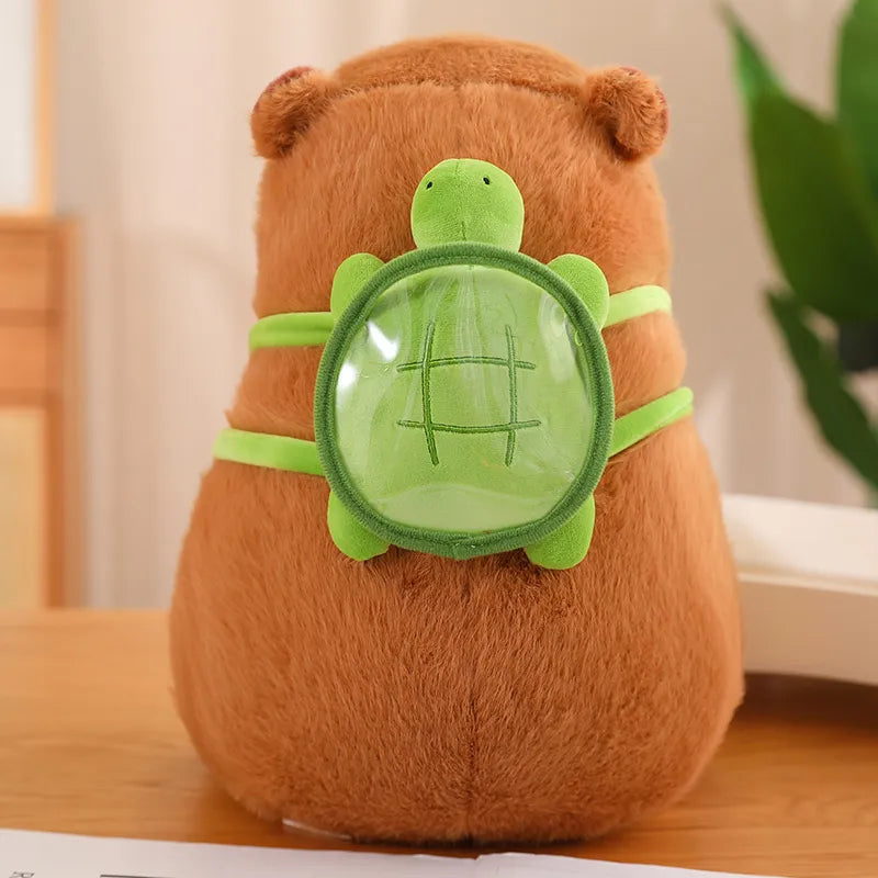 BowLift | Cute Capybara Plush with Turtle Backpack - CapyBuddy