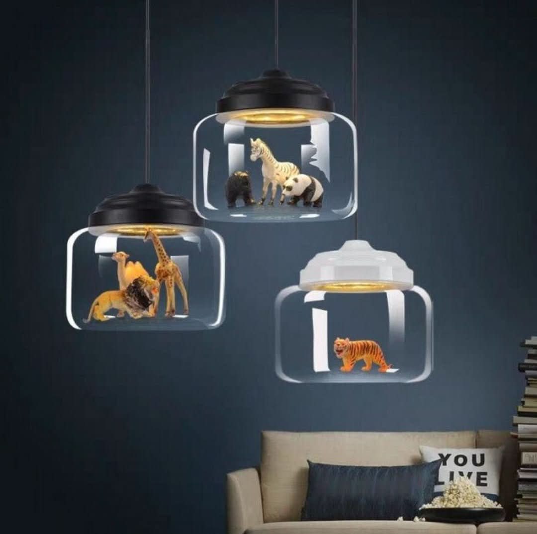 BowLift | Smaller Zoo | Pendant lamp with glass shade