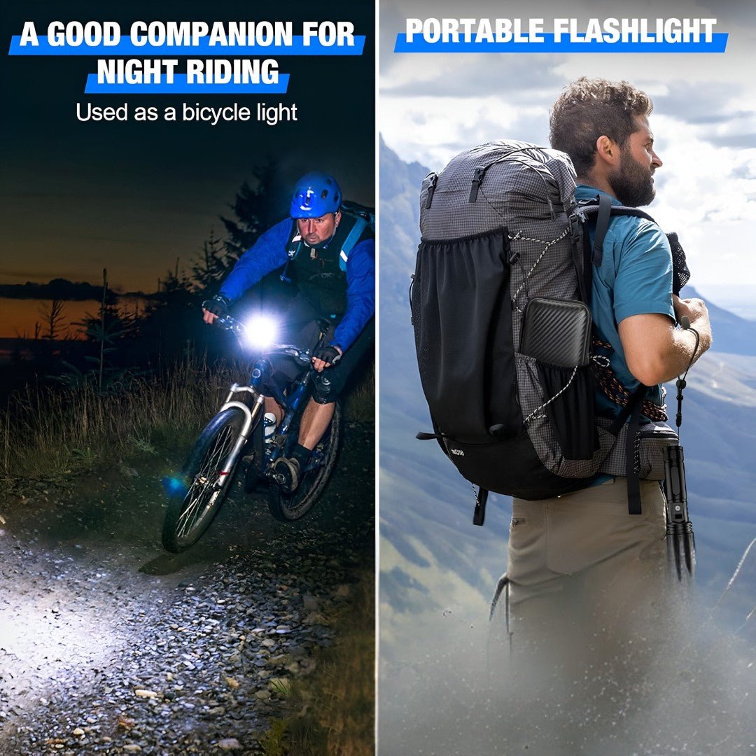 BowLift | 100,000 Lumen Rechargeable LED Flashlight | Waterproof, Impact-Resistant & Ideal for Hiking, Emergencies & Power Outages