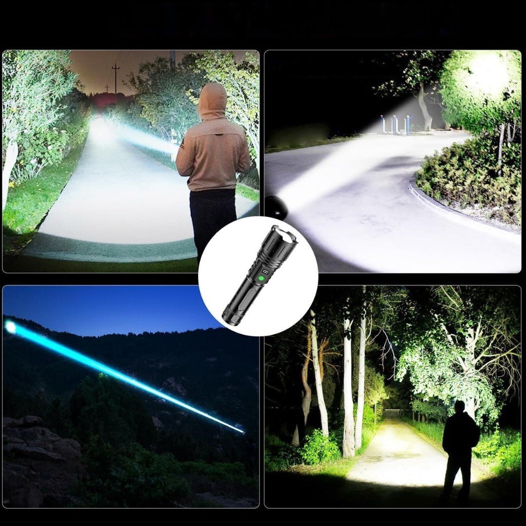 BowLift | 100,000 Lumen Rechargeable LED Flashlight | Waterproof, Impact-Resistant & Ideal for Hiking, Emergencies & Power Outages
