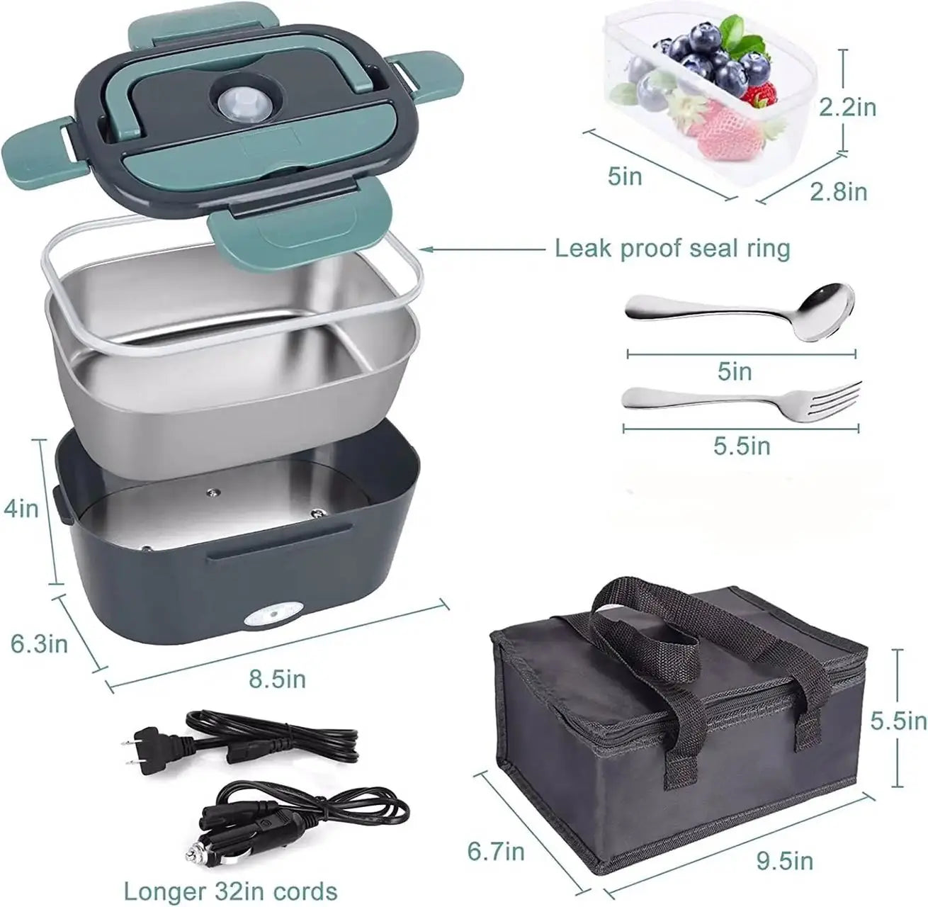 BowLift | Electric Heating Stainless Steel Lunch Box