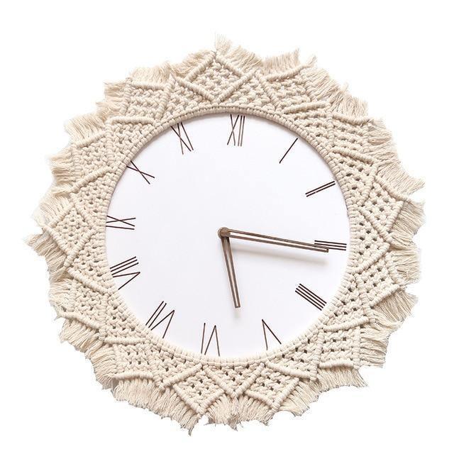 BowLift | BohèmeTick - Chic Macrame Clock