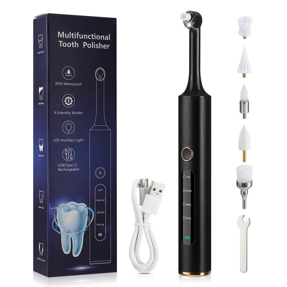 BowLift | 5-in-1 Wireless Teeth Polisher & Tartar Remover | Cordless, Adjustable Speed & Ideal for At-Home Oral Care