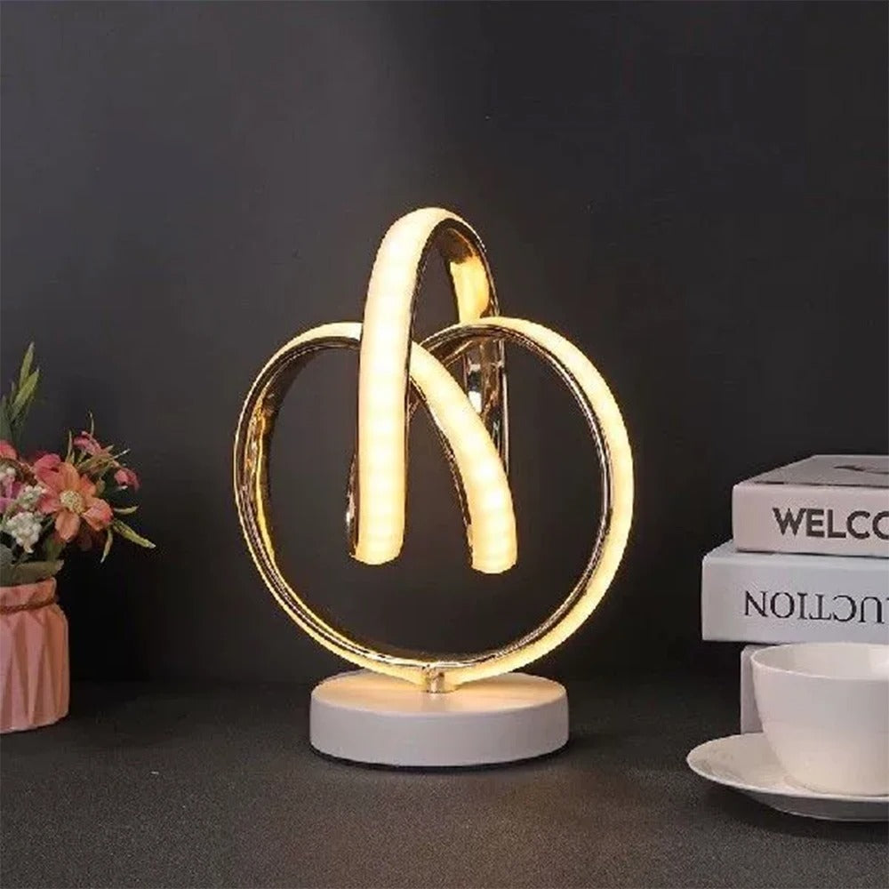 BowLift | Luminare - Modern LED Table Lamp with Curved Design and USB Connection