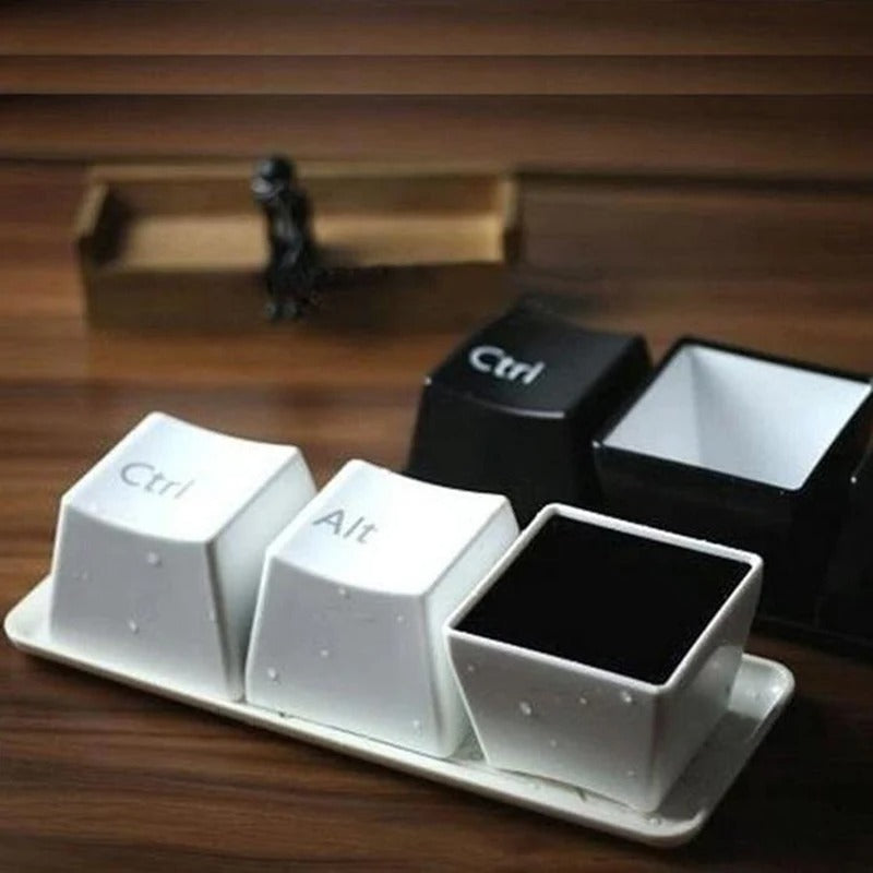 BowLift | 3pcs/Set Ctrl ALT DEL Keyboard Tea Cup Container