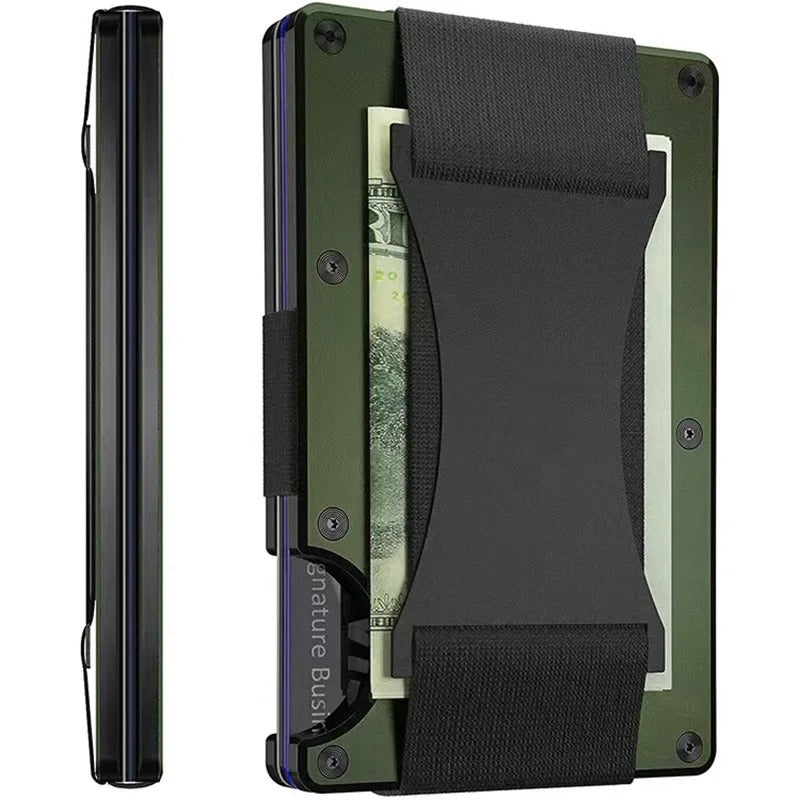 BowLift | Titanium Matte Cobalt Card Holder – Slim & Stylish RFID Wallet for Men & Women