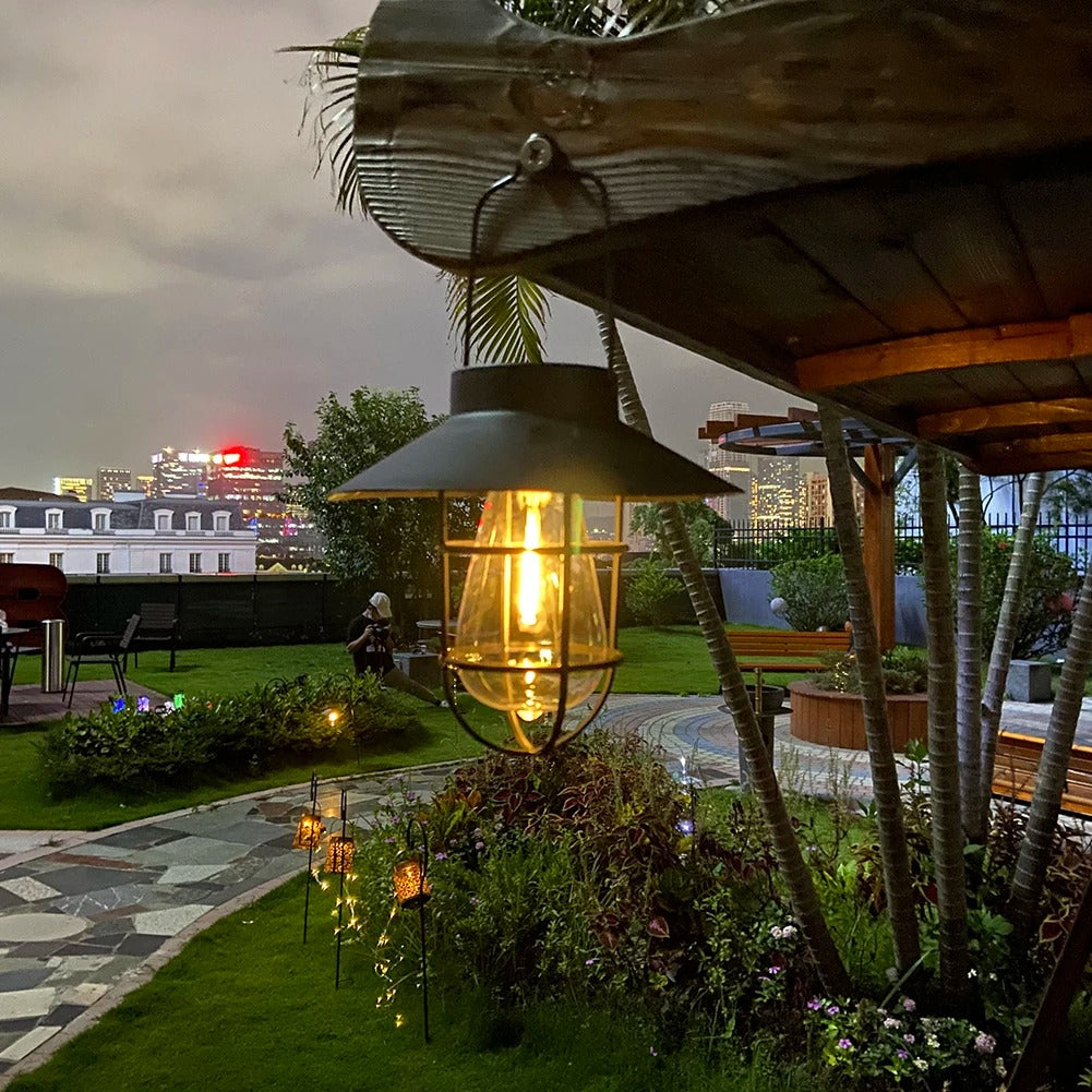 BowLift | Hadleigh Hanging Solar Wall Light - Stylish Solar Lantern for Outdoor Spaces