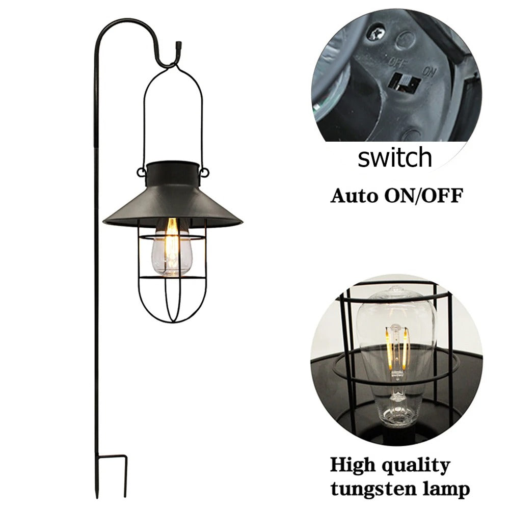 BowLift | Hadleigh Hanging Solar Wall Light - Stylish Solar Lantern for Outdoor Spaces