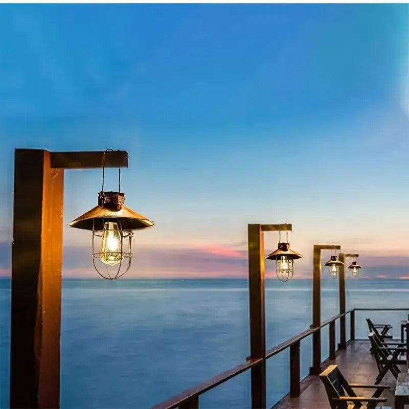 BowLift | Hadleigh Hanging Solar Wall Light - Stylish Solar Lantern for Outdoor Spaces