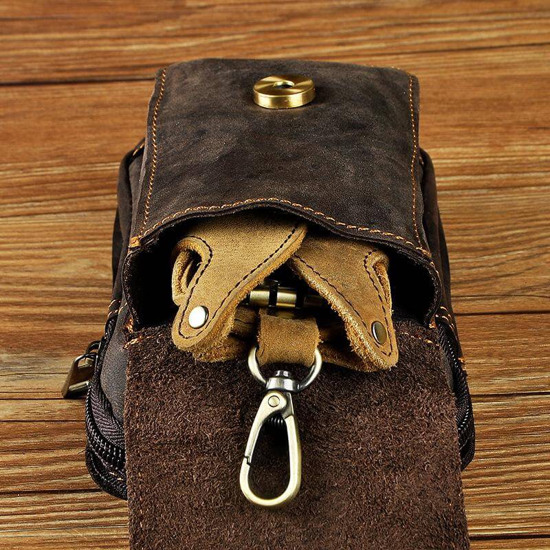 Genuine Leather Men's Hip Bag