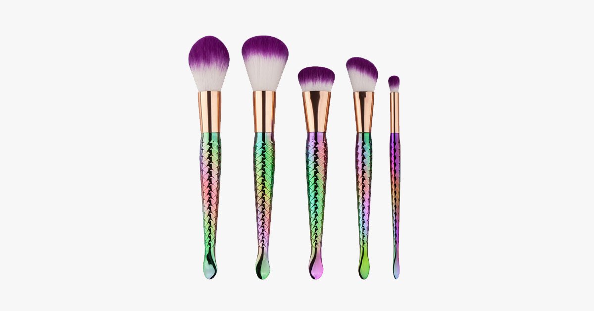 BowLift | 5-piece Rainbow Mermaid Brush Set