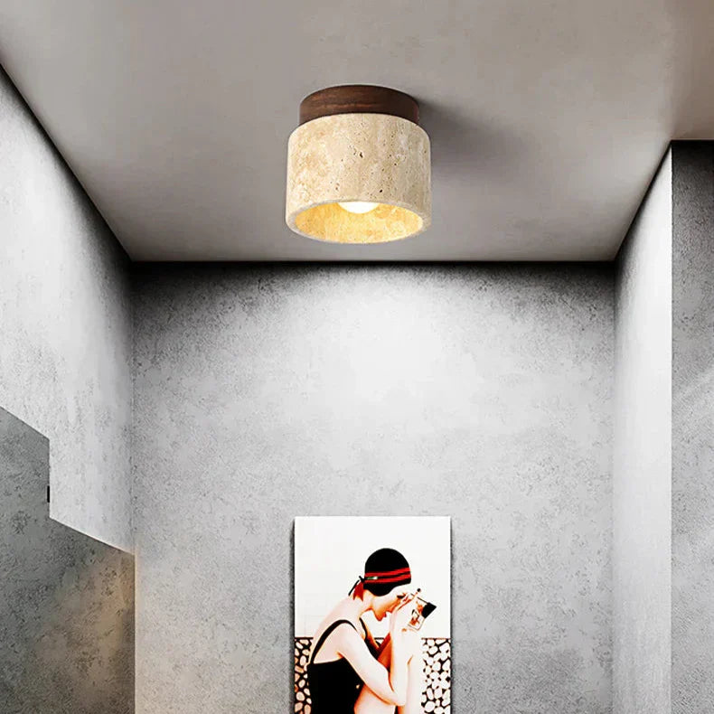 BowLift | Ceiling Light Marble Wood Modern Minimalist Lamp