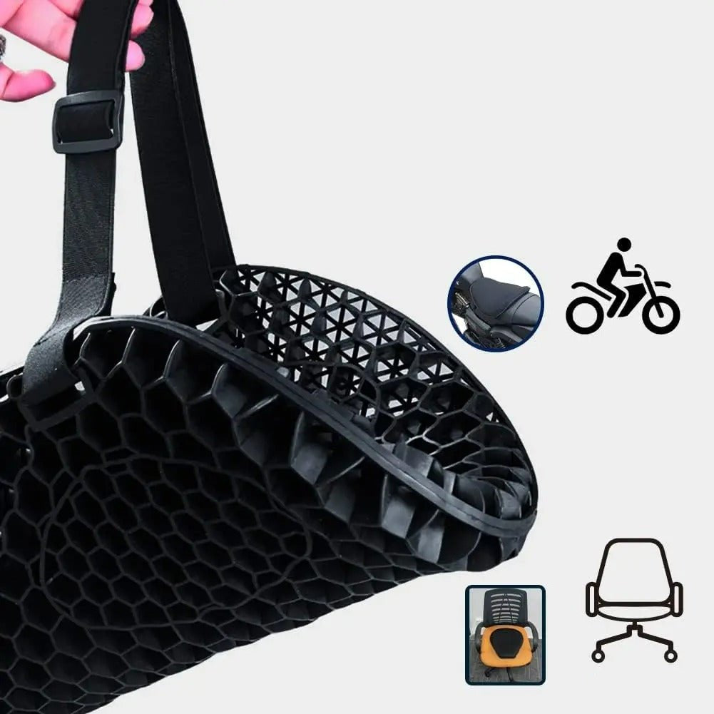 BowLift | HoneyRide – 3D Honeycomb Shock-Relief Motorcycle Seat Cushion