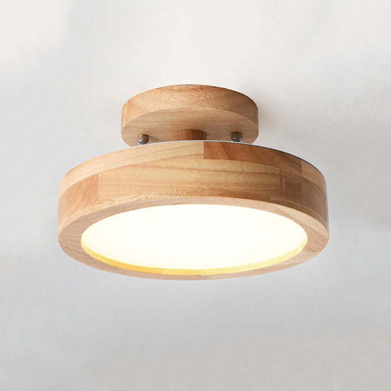 BowLift | Ceiling Light Wood Frame Flush Mount Lamp