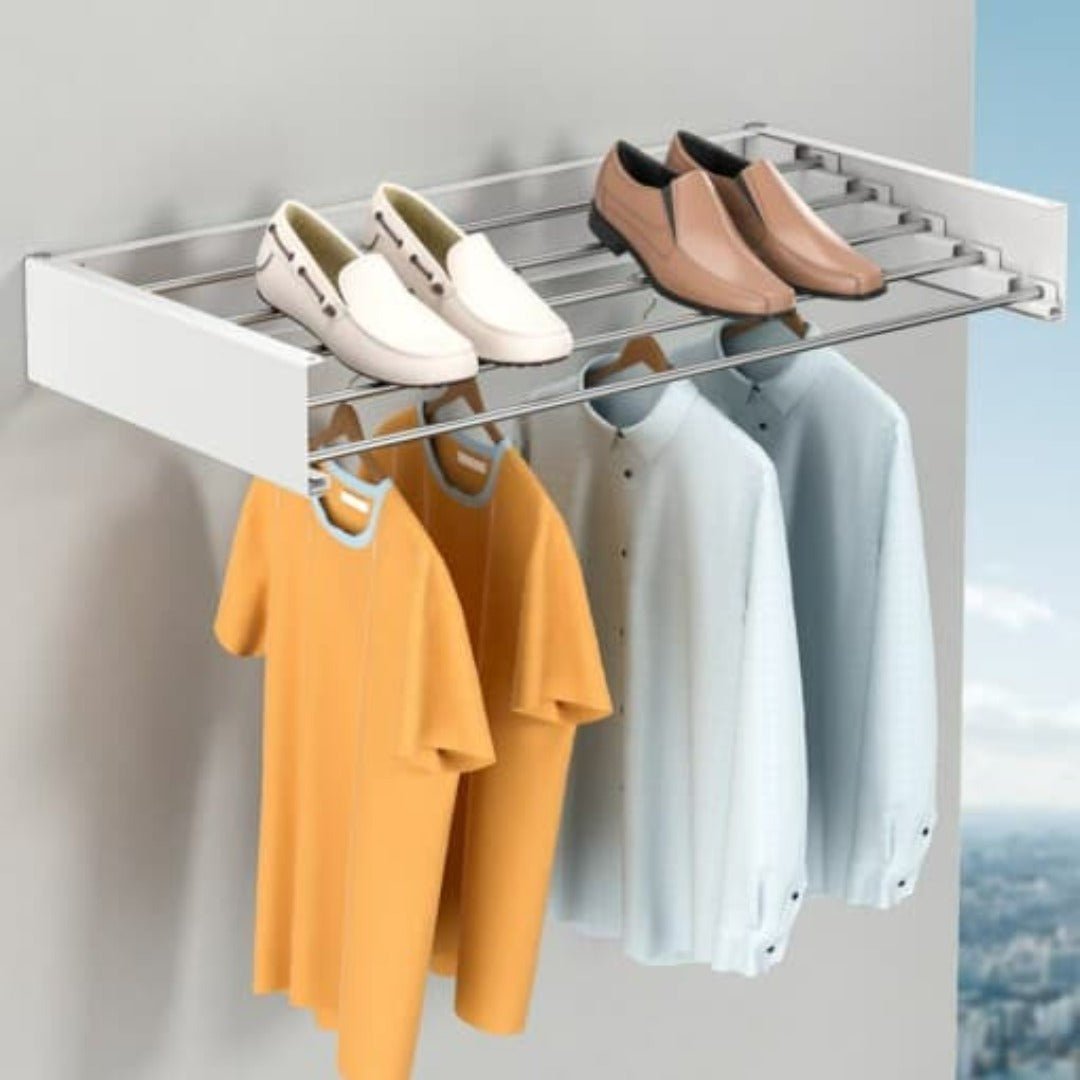 BowLift | AetherDry™ | Foldable Wall-Mounted Drying Rack | Space-Saving Laundry Solution for Efficient Drying in Small Spaces
