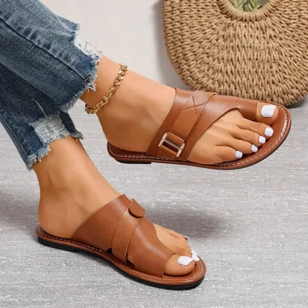 BowLift | Women's Orthopedic Hallux Valgus Correction Leather Sandals