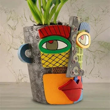 BowLift | Handmade Picasso Brutalist Abstract Beauty Face Flower Pot