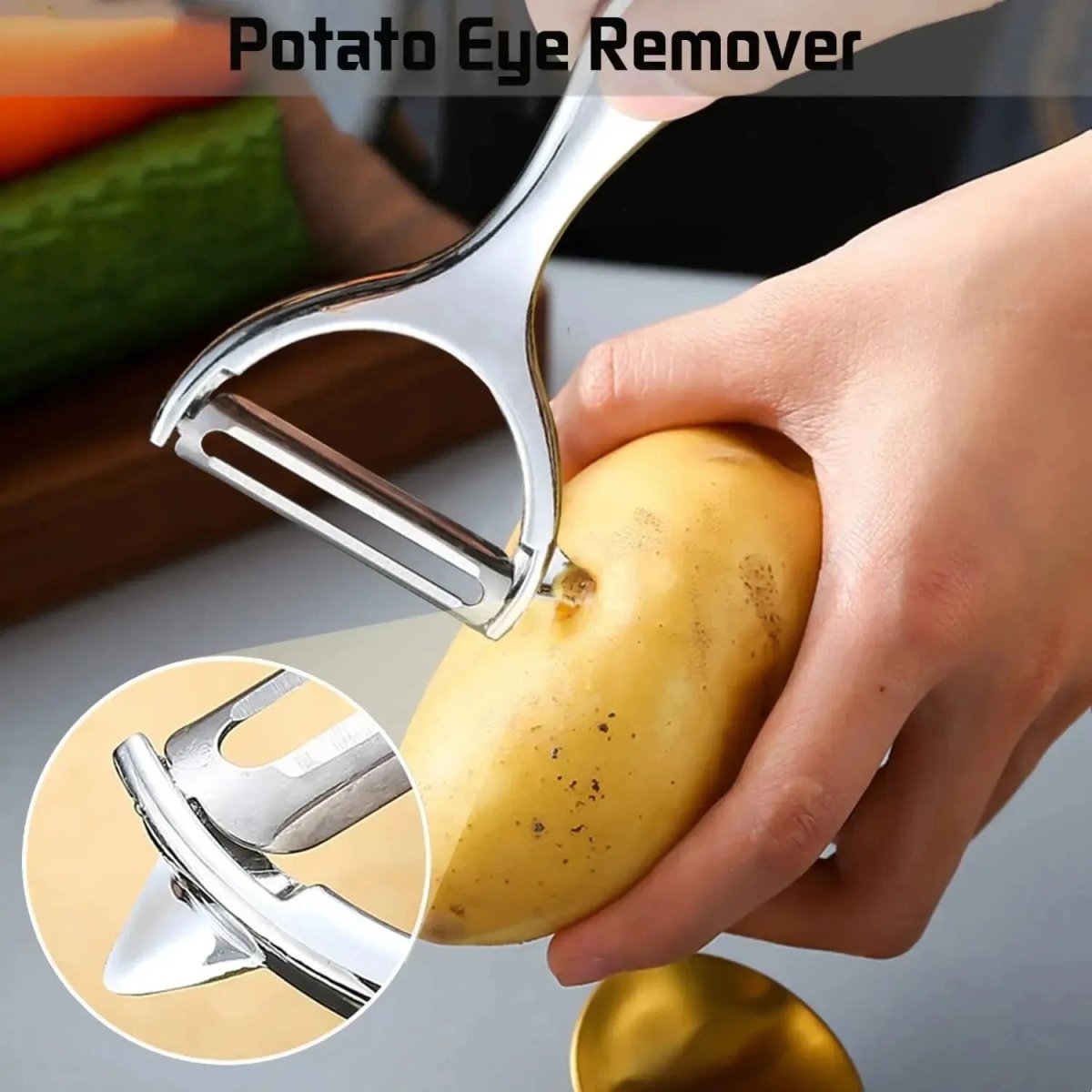 BowLift | PeelMate Pro – Comfortable, Non-Slip Stainless Steel Peeler for Effortless Prep