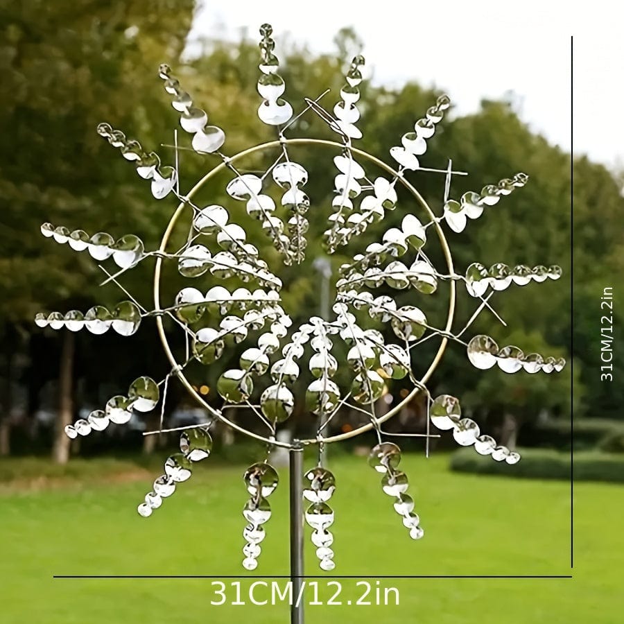 BowLift | 1 Piece Magical Metal Windmill, 3D Metal Outdoor Wind Chime for Yard and Garden, Unique Metal Kinetic Wind Sculptures & Wind Chime, Wind Catcher Metal Outdoor Lawn Terrace Decoration Wind Sculpture