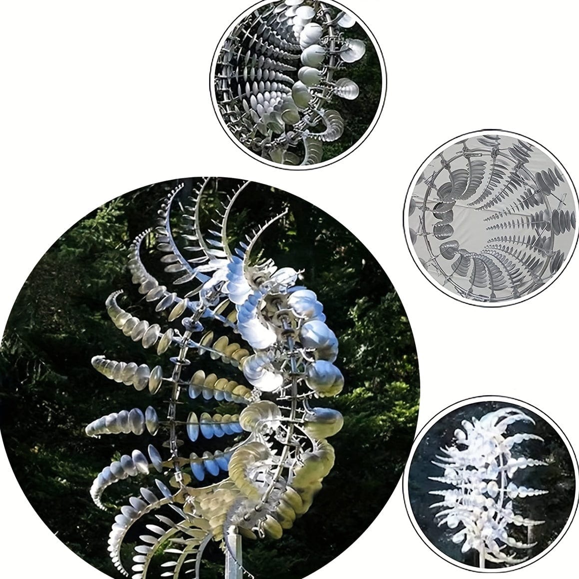 BowLift | 1 Piece Magical Metal Windmill, 3D Metal Outdoor Wind Chime for Yard and Garden, Unique Metal Kinetic Wind Sculptures & Wind Chime, Wind Catcher Metal Outdoor Lawn Terrace Decoration Wind Sculpture