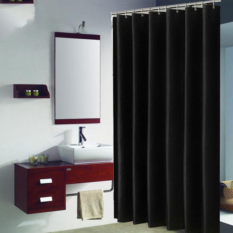 BowLift | Waterproof black polyester shower curtain with various size options