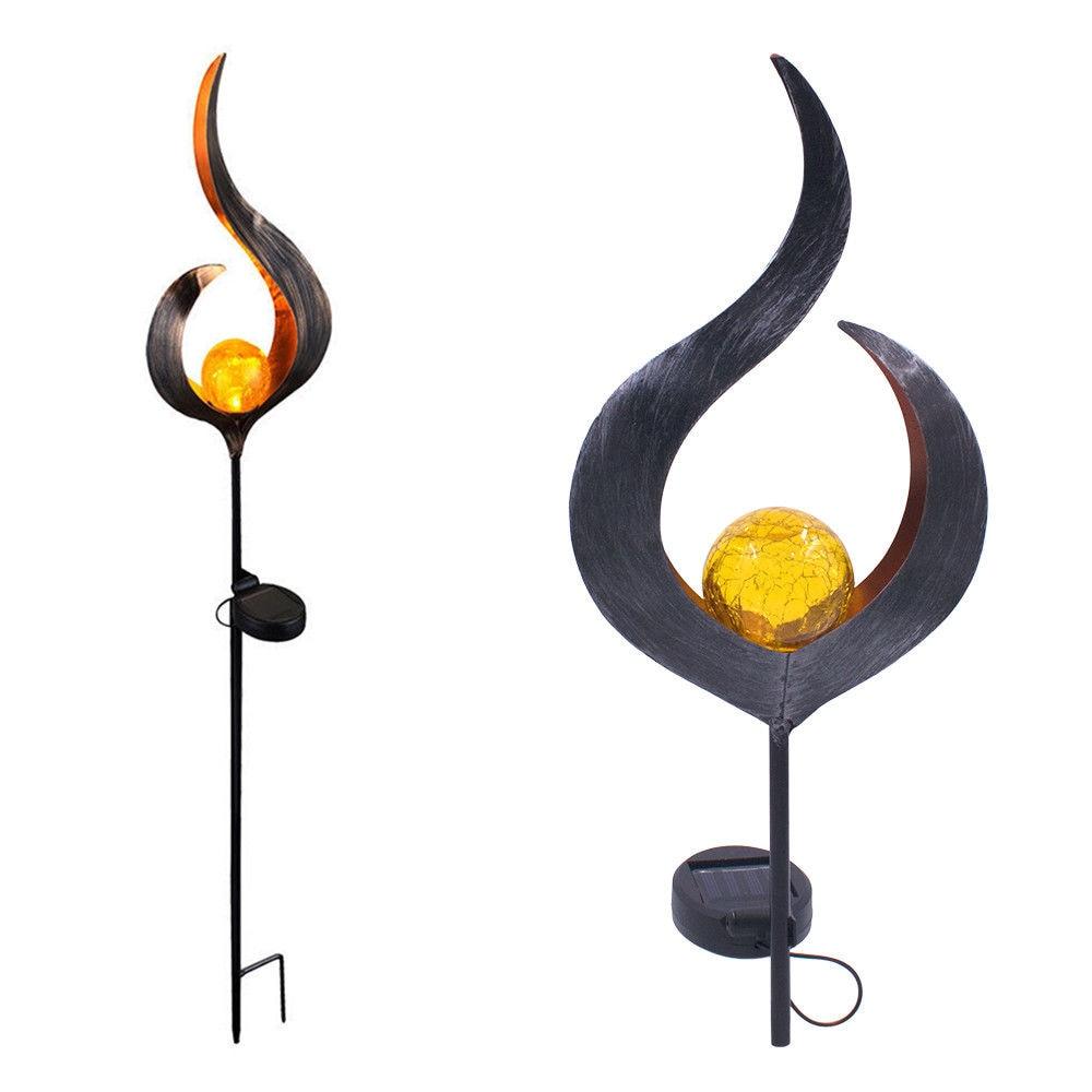 BowLift | IgnisLuxe LED Garden Light with Artificial Flame Look | Solar Powered | Atmospheric Outdoor Lighting | Decor for Garden & Terrace