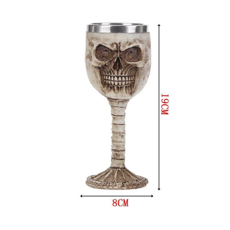 BowLift | Stainless Steel Skull Gothic Goblet Cocktail Glass
