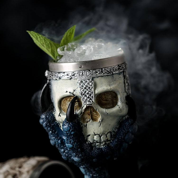 BowLift | Stainless Steel Skull Gothic Goblet Cocktail Glass