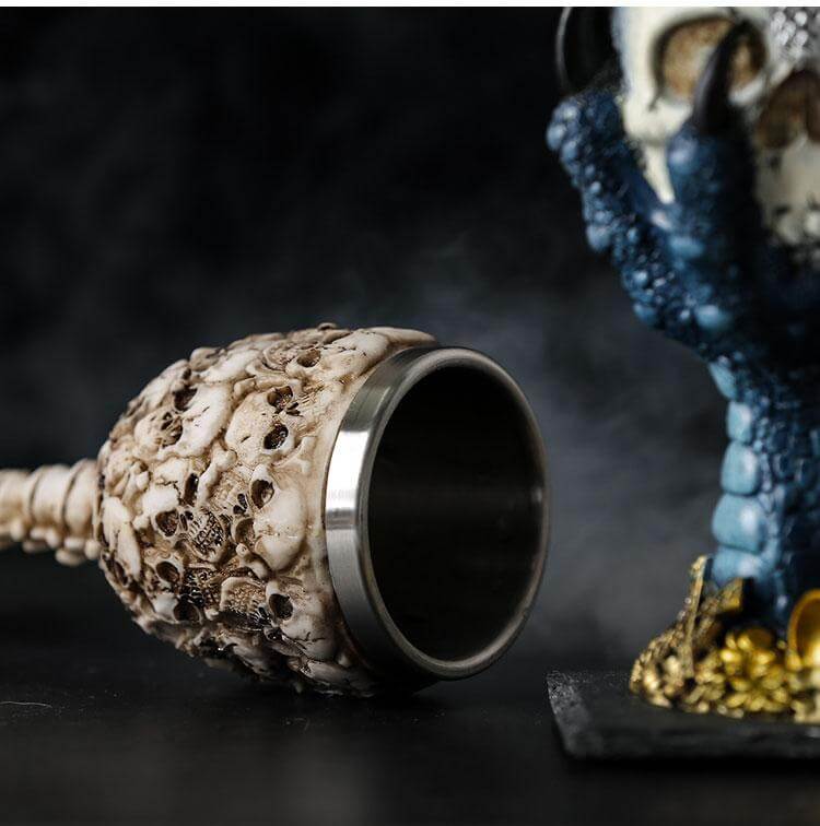 BowLift | Stainless Steel Skull Gothic Goblet Cocktail Glass