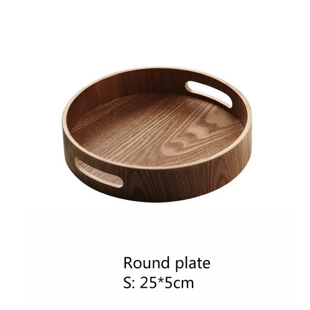 BowLift | Slim, round serving trays made of wood