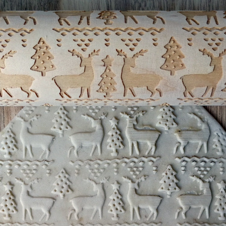 BowLift | 3D Wooden Christmas Rolling Pin