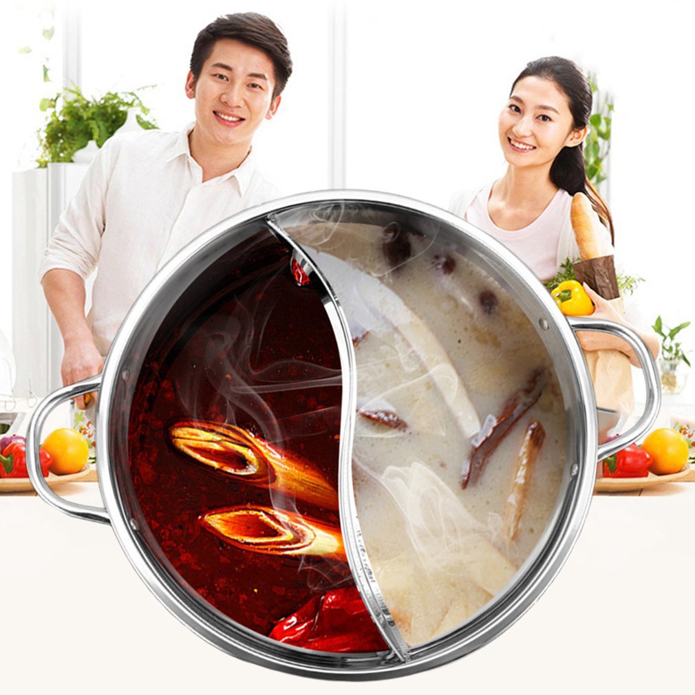 BowLift | Hot Pot Twin Split Stainless Steel Pan