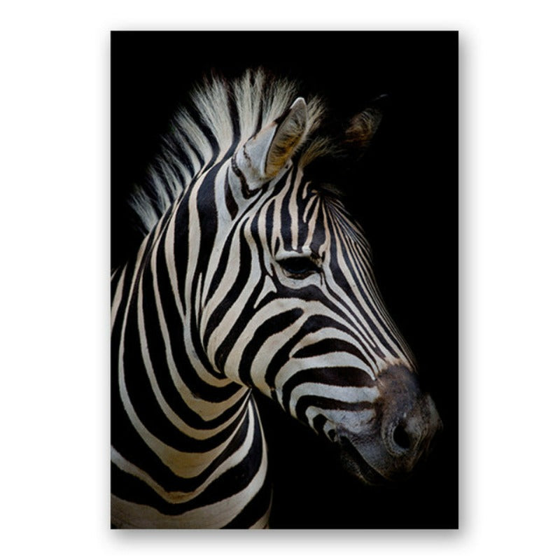 BowLift | Nature Wild Animals Africa Wildlife Black White - Canvas Wall Art Painting