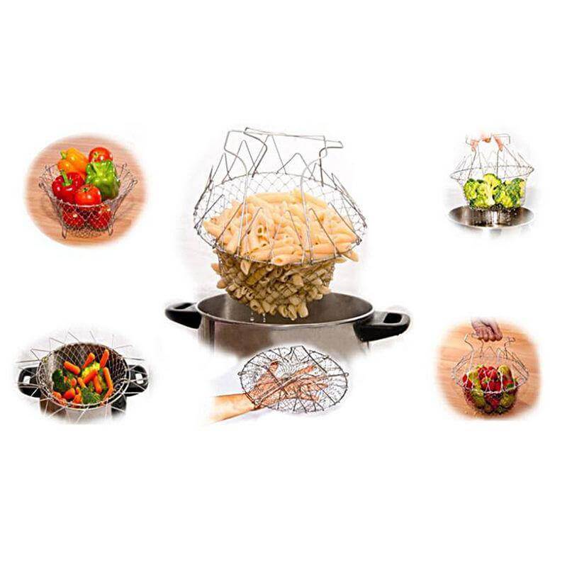 BowLift | Multifunctional Stainless Steel Folding Deep Fry Drainer Basket