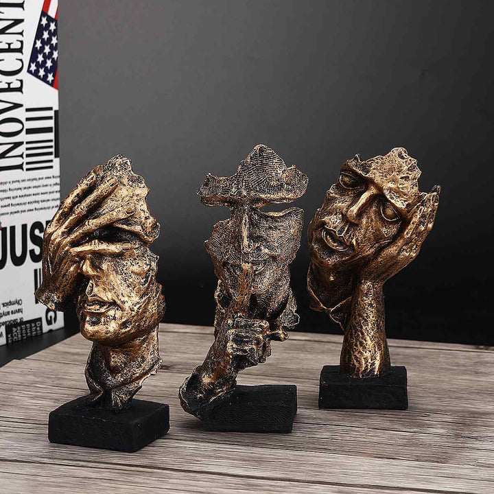 BowLift | Abstract Gold Sculpture "NordicLine" – Modern Scandinavian Decoration