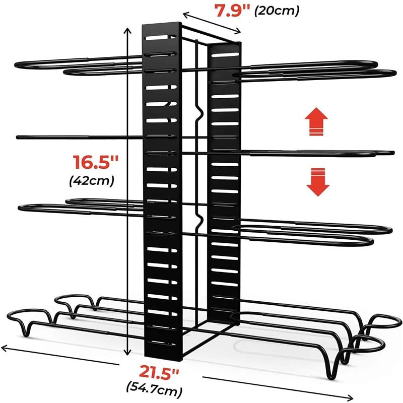 BowLift | Adjustable Multi-Tier Kitchen Pan Organizer