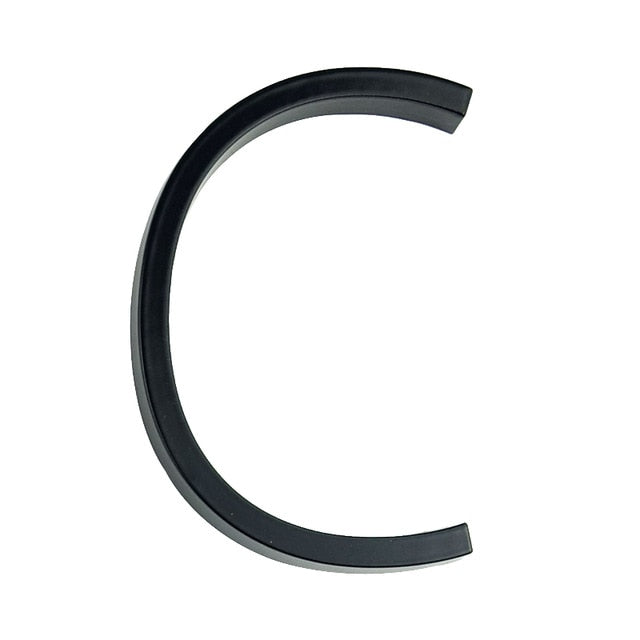 BowLift | Royelux Modern House Numbers - Stainless Zinc Alloy, Black Finish, 5" High