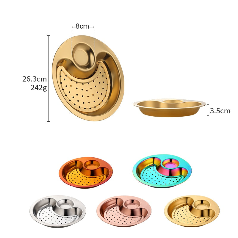 BowLift | Creative Stainless Steel Double Breakfast Tray