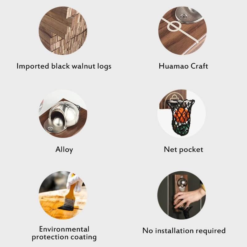 BowLift | Basketball Wall Mounted Bottle Opener