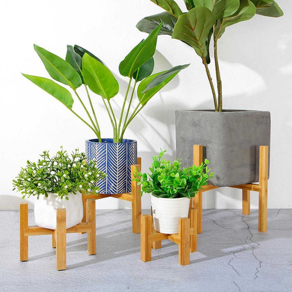 BowLift | BambooElevate Plant Stand made of bamboo wood | Adjustable & Stable | Perfect for indoors