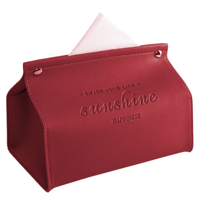BowLift | Logan Faux Leather Tissue Box