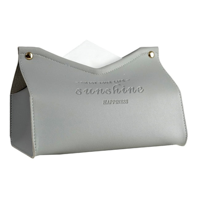 BowLift | Logan Faux Leather Tissue Box