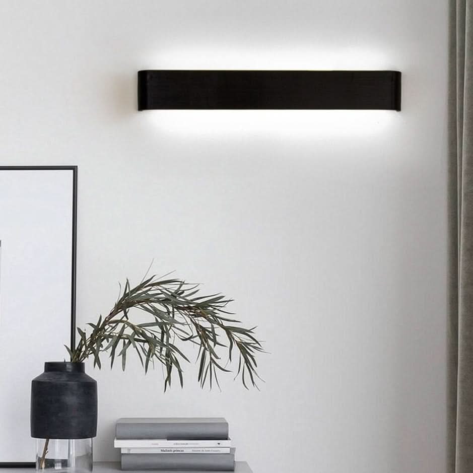 BowLift | Contemporary LED Wall Lamp – Sleek Black Aluminum Light