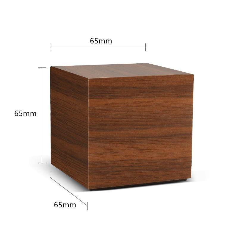 BowLift | LED alarm clock in wooden cube shape